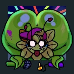 1girls 2025 adorable adorable_face ass big_ass big_butt black_background blue_background bottom_heavy bubble_ass bubble_butt cute_face dynamite edited fat_ass fat_butt female female_focus female_only fog foggy gigantic_ass huge_ass large_ass looking_at_viewer microphone party plant plants_vs_zombies plants_vs_zombies:_heroes solar_flare_(pvz) solo solo_focus sunflower_(pvz) thick_ass thick_thighs tongue tongue_out wide_hips