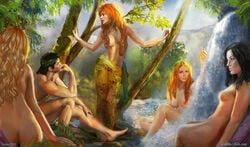 1boy 2011 4girls aphrodite_(greek_mythology) athena_(greek_mythology) black_hair blonde_hair clothed_female_nude_female clothed_female_nude_male creek day daytime deity geors goddess greek_goddess greek_mythology hera_(greek_mythology) medium_breasts multiple_girls mythology nature nude nude_female nude_male on_ground orange_hair outdoors painting_(artwork) paris_(greek_mythology) paris_of_troy parted_bangs partially_submerged public_domain roman_mythology sitting small_breasts tagme topless_female tree waterfall web_address