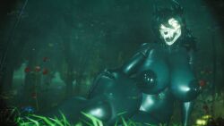 1girls 3d big_breasts forest forest_background huge_breasts looking_at_viewer mal0 malo scp-1471 scp-1471-a scp-1471-a_(scrag) scp_foundation skull_head thick_thighs zsphere3d