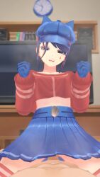 1boy 1girls 3d 9:16 animated blue_eyes blue_hair blush bouncing_breasts breasts cappie_(miside) choker clothed_female_nude_male cool_mita_(miside) cowgirl_position evil_grin evil_smile fangs female grin hair_ornament hairband hairclip highres lazyprocrastinator light-skinned_female light-skinned_male light_skin long_hair longer_than_10_seconds looping_animation low_twintails male miniskirt miside mita_(miside) nude parallel_hairclips partially_shaded_face pleated_skirt red_choker red_hairband sex shorter_than_30_seconds skirt smile socks straddling straight tagme thighhighs twintails uncensored vertical_video video yandere