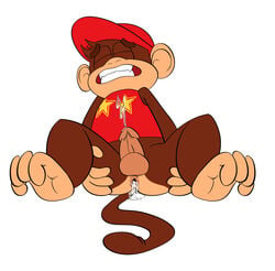 boner color diddy_kong donkey_kong_(series) erection furry kong male male_only monkeysuit nintendo solo