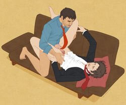 dojima_ryotaro male male_only megami_tensei persona persona_4 tagme tohru_adachi yaoi