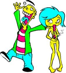 bong ed_(ed_edd_n_eddy) ed_edd_n_eddy female human kanker_sisters lsd male marie_kanker straight_hair