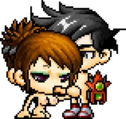 animated fellatio female kneeling male maplestory nude oral pixel_animation pixel_art sprite transparent_background yakuza_enforcer_(maplestory)