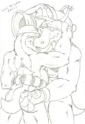 donkey_kong_(series) klump kremling krusha male male_only monochrome multiple_males nintendo yaoi