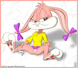 anthro babs_bunny female female_only fur furry ishoka mammal pink_fur rabbit solo tagme tiny_toon_adventures uncensored