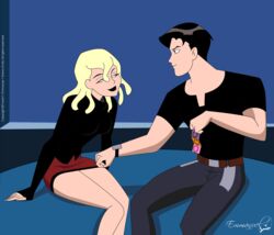 1boy 1girls batman_(series) batman_beyond condom dc dc_comics dcau emma-erotic female male melanie_walker tagme ten_(royal_flush_gang) terry_mcginnis