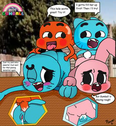 2boys 2girls anais_watterson anal anal_sex blue_body blue_fur brother_and_sister cartoon_network creampie cum cum_in_pussy darwin_watterson feline fish gumball_watterson incest mother_and_child mother_and_daughter mother_and_son nicole_watterson orange_body pink_body pink_fur power_force rabbit straight_hair the_amazing_world_of_gumball young