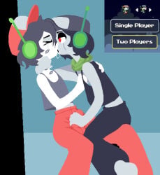 2boys bulge cave_story hat kissing penis quote_(cave_story) selfcest uglycoal yaoi