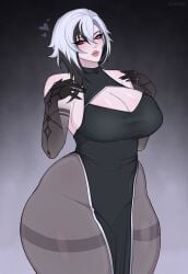 1girls arlecchino_(genshin_impact) artist_request big_breasts breasts female female_focus female_only genshin_impact large_breasts light-skinned_female light_skin solo thick_thighs thighs v1olette17 vo1ette wide_hips