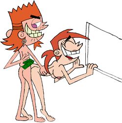 nickelodeon ricky straight_hair tagme the_fairly_oddparents vicky vicky_(fairly_odd_parents)