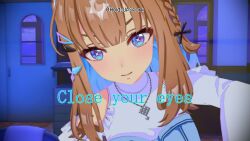 3d almond_eye_(umamusume) asking_for_cum black_ribbon blowjob bright_pupils closed_eyes cum_in_mouth cumming_in_mouth ejaculation_in_mouth female gradient_eyes hair_clips hair_ornament hand_on_head hands_on_legs hands_on_penis holdsupspork horse_girl inner_hair lavender_eyes light_blue_hair light_brown_hair long_hair looking_at_penis looking_at_viewer masturbating masturbating_other official_alternate_costume on_knees patting_head penis sleeping smooth_hair star_shaped_pupils sucking sucking_penis tagme tail_around_body tired trainer_(umamusume) two-tone_hair umamusume video waiting_for_cum white_body white_headband white_skin working