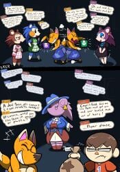 animal_crossing apron blue_fur brown_fur chabble clothing_transformation eyes_closed fox fox_ears fox_girl hat inanimate_transformation labelle_able mabel_able mannequin mannequin_transformation mayor_(animal_crossing) mod modding_(gaming) object_transformation orange_fur questionable_consent redd sable_able spines tf transformation used_as_an_object villager_(animal_crossing)