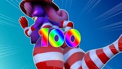 1girls 3d 3d_(artwork) ass back backboob big_ass big_breasts big_butt blush_stickers breasts bubble_ass bubble_butt butt clenched_teeth corset elbow_gloves female female_only gloves hat kabalmystic_(style) lips mario_(series) milestone_celebration nintendo nipples no_eyes panties paper_mario pink_blush pink_hair purple-skinned_female purple_skin sexy_francin solo stockings striped_elbow_gloves striped_gloves striped_panties striped_stockings striped_thighhighs thick thick_ass thick_butt thick_hips thick_thighs thighhighs vivian_(paper_mario) yellow_lips