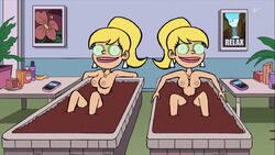 bath bj_kuntz blonde_hair cucumber_slice edit good_vibes hj_kuntz mud mud_bath relaxing sisters spa tagme twins