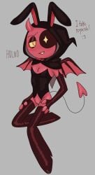 boy_pussy boypussy bunny_costume bunny_ear bunny_ears bunny_suit bunnysuit bussy caressing_thighs cloak cloven_hooves dandy's_world dandys_world devil_horns devil_tail devil_wings elbow_gloves fingerless_elbow_gloves fingerless_gloves high_gloves holnd holndsona hood incubus incubus_horns incubus_tail looking_at_viewer male_focus male_only nonbinary one_piece_suit pussy_exposed pussy_window rabbit_ears rabbit_suit succubus thigh_boots thigh_highs thighhighs touching_thighs trans_man transman