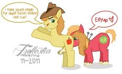 big_macintosh_(mlp) braeburn braeburn_(mlp) earth_pony equine friendship_is_magic fur horse male male_only multiple_males my_little_pony pony smooth_skin trollestia-in-equestria yaoi