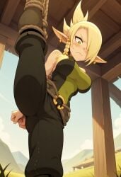 cleophee wakfu 1girls blonde_hair elf elf_ears elf_female cra tagme ai_generated
