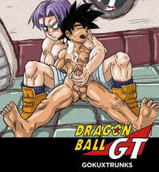 barefoot dragon_ball dragon_ball_gt feet gay i2boys male male_only multiple_males son_goku son_goku_(young) tagme trunks_briefs yaoi