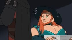 bearded_female critical_role critical_role:_season_4 dispellogic dungeons_and_dragons dwarf dwarf_female female female_only freckles ginger ginger_female ginger_hair huge_breasts murray_mag'nesson shortstack