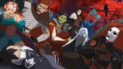 3girls 5boys bearded_female critical_role critical_role:_season_4 dispellogic dungeons_and_dragons dwarf dwarf_female female freckles ginger ginger_female ginger_hair huge_breasts murray_mag'nesson shortstack