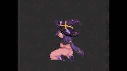 1girl animated arms_behind_back ass bouncing_breasts defeat_sex defeated demon demon_girl female from_behind hidden_penis invisible_penis long_hair married_into_hell no_sound open_mouth pixel_animation pixel_art pounding tagme taken_from_behind thick_thighs vaginal_penetration video video_games witch witch_hat worknite_games