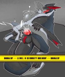 abdominal_bulge anal anthro balls big_balls big_penis bodily_fluids capcom cum cum_inflation cum_inside cum_while_penetrated duo flying_wyvern genital_fluids genitals hi_res inflation male male/male monster_hunter nargacuga penetration penis size_difference sock_(vegashasfrozenover) unknown_species vegashasfrozenover