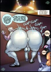 d4rwin osc4r notherneon 2boys male/male male_only male muscular size_difference smaller_male small_dom_big_sub robot living_machine machine fat_ass big_butt big_ass bouncing_butt from_behind balls large_penis erection gay dialogue text english_text presenting presenting_ass presenting_butt teasing inviting inviting_to_sex imminent_sex exhibitionism public