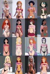 16girls 1female 1girls 2d 6+girls abs ahsoka_tano ai ai-created ai_generated alex_(totally_spies) alien alien_girl alien_humanoid anna_(frozen) artist_name beth_smith big_breasts black_hair blonde_hair blue_hair blush braid brave breasts brown_hair cartoon_network clone_wars completely_nude courtney_(tdi) crossover daphne_blake dark-skinned_female dark_skin dc_comics disney disney_channel disney_princess fa_mulan female fit fit_female frozen_(film) frozen_2 girl glasses goth goth_girl gwen_(tdi) gwen_stacy hanna-barbera large_breasts long_hair looking_at_viewer lucasfilm marvel medium_breasts merida milf mulan mulan_(1998_film) naked nipples nude nude_female orange_hair patreon patreon_logo patreon_username pixar pocahontas pocahontas_(character) pozbirt purple_hair pussy rachel_roth raven_(dc) red_hair rick_and_morty sam_(totally_spies) scooby-doo sexy sexy_body sexy_female shirt shirt_up skinny slim slim_waist spider-gwen spider-man:_across_the_spider-verse spider-man:_into_the_spider-verse spider-man_(series) standing star_wars star_wars:_the_clone_wars star_wars_rebels starfire street_fighter teen_titans terra_(dc) the_incredibles the_incredibles_2 togruta toned toned_female total_drama_(series) total_drama_island totally_spies uncensored velma_dinkley violet_parr warner_brothers watermark