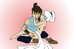 2girls avatar_legends avatar_the_last_airbender clothing dark-skinned_female dark_skin female female_only human korra multiple_females multiple_girls small_breasts smooth_skin the_avatar the_legend_of_korra water_tribe waterwriter144 yue yuri