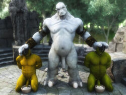 3d bdsm captured chain chained corwyn hood male male_only metal_chain orc orc_male slave troll troll_male