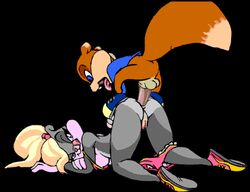 anal anal_sex animated athletic berri bottomwear chipmunk clothing conker conker's_bad_fur_day female footwear male mammal topwear