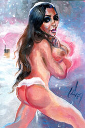 celebrity dan_lacey kim_kardashian nude painting tagme