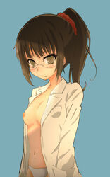 boku_wa_tomodachi_ga_sukunai breasts brown_hair glasses haganai highres pointy_chin rika_shiguma shiguma_rika