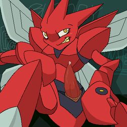 color male male_only nude penis pokemon scizor sitting solo tagme wings