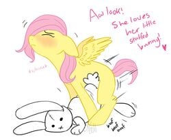 angel_bunny cartoonlion fluttershy_(mlp) friendship_is_magic futanari intersex my_little_pony smooth_skin