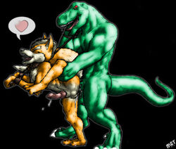 anthro buggery color fox fox_mccloud fur furry furry_only gay general_scales interspecies male male_only multiple_males sex side_view star_fox tagme yaoi