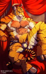 balls biceps big_muscles bovine cattle chest_tuft clothing erection facial_piercing feline fur hairy horn humanoid_penis hybrid jockstrap male male_only mammal muscles nipple_piercing nipples nose_piercing nude penis piercing seated solo tarke tiger tuft underwear werelion2003 werethrope