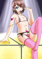 baka_to_test_to_shoukanjuu bar_censor censored kinoshita_hideyoshi penis tagme tongue_out