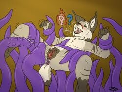 anthro anus bound cuntboy cuntboy_transformation fangs feline forced_spreading fur furry gender_transformation heat imminent_rape intersex lynx mammal mti_transformation pussy pussy_pump slimy spread_legs spreading tentacle transformation zaigane