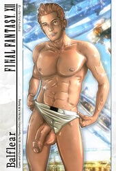 1boy abs balls balthier bara big_balls big_penis briefs briefs_only brown_hair final_fantasy final_fantasy_xii huge_cock huge_penis human human_only male male_focus male_only muscles muscular muscular_male nipples pecs pectorals penis penis_out penis_out_of_underwear shiny_skin six_pack solo solo_focus solo_male standing testament thick_penis uncircumcised uncut underwear underwear_only white_briefs white_underwear