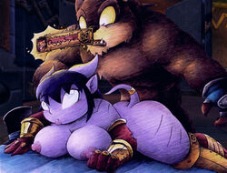 brothers_grinn draenei female tagme worgen world_of_warcraft