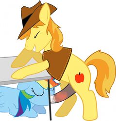 braeburn braeburn_(mlp) earth_pony equine female friendship_is_magic fur horse male my_little_pony pegasus pony rainbow_dash_(mlp) smooth_skin straight tagme