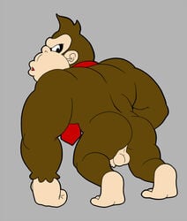 backsack casual casual_nudity color donkey_kong donkey_kong_(series) furry kong male male_only monkeysuit nintendo solo