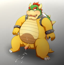 bowser green_shell horns koopa male_only mario_(series) nintendo penta002 shell spiky_shell tagme