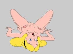 alice_(disney) alice_in_wonderland alice_in_wonderland_(1951_film) alice_liddell breasts disney female female_only hair human lying nipples nomad_(artist) nude on_back pussy solo tagme yellow_hair