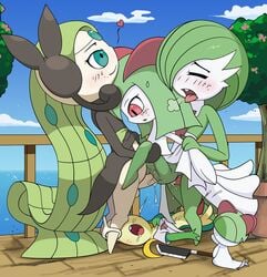 anal_sex baginazard cum cum_in_ass cum_in_pussy cum_inside female freckles futa_on_female futanari gardevoir intersex kirlia knife male meloetta pokemon pokemon_(species) pokemon_bw pokemon_rse ralts snivy tricksta vaginal_penetration