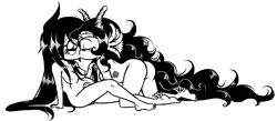 2girls ass black_hair blush breasts closed_eyes crown cute feferi_peixes fins gills glasses homestuck horns jade_harley kissing lesbian long_hair ms_paint_adventures naked nipples pride troll white_background white_skin yuri