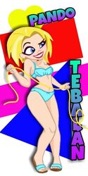 1girls bikini dc dc_comics dc_super_hero_girls female female_only kara_danvers kara_zor-el pando_tebalan sandals supergirl swimsuit