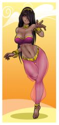 1girls arabian arabian_clothes barefoot belly big_breasts black_hair bracelet breasts choker cleavage covered_breasts danny_phantom dark-skinned_female dark_skin desiree desiree_(human) feet female female_only genie hair_ornament hairband harem_outfit high_resolution hips jago_dibuja jewelry large_breasts legs long_hair midriff navel nickelodeon solo tagme thighs toes